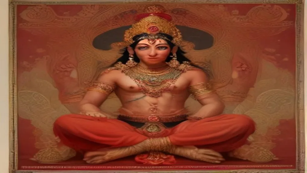 Arjun ke Rath ki Dhwaja par Virajna - Kapidhwaj